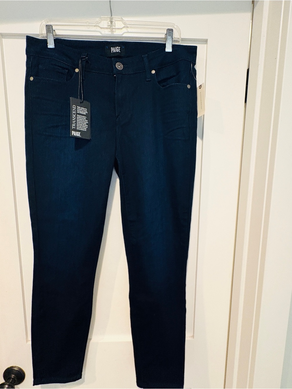 PAIGE Women's Deep Navy Verdugo Ankle Skinny Jeans